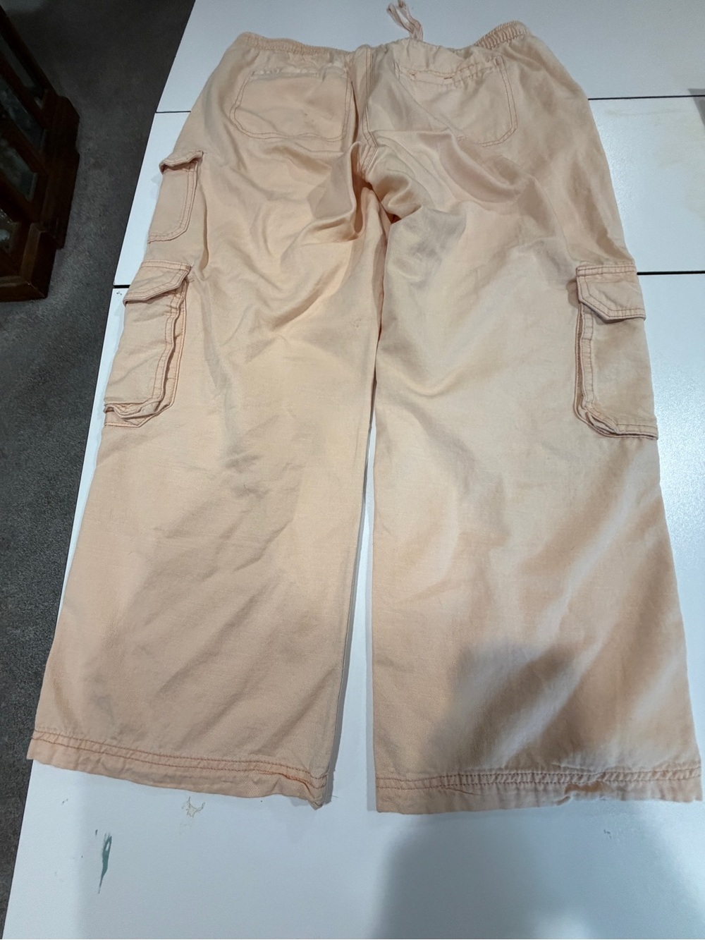 Old Navy Wide-Leg Peach Petite Pants